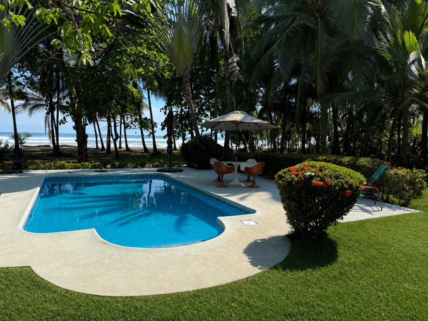 Beachfront home view